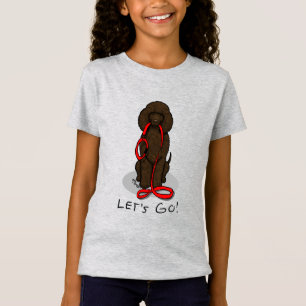 Los geht's! Irish Water Spaniel Hund (liver 1) T-Shirt