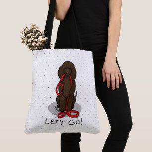 Los geht's! Irish Water Spaniel Hund (liver 1) Tasche