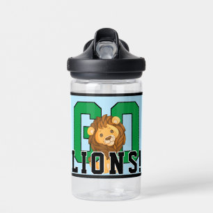 Los geht's Löwen! Personalisierte Kinder-Sportmann Trinkflasche