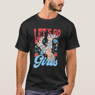Los geht's Mädchen Junggesellinnenabschied 4. Juli T-Shirt