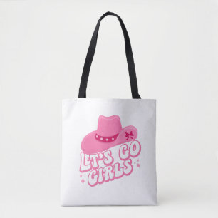 Los geht's Mädchen, Mädchen Reise, Retro-Grafik Tasche