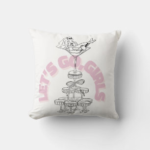 Los geht's, Mädels Junggesellinnen-Design Braut Kissen