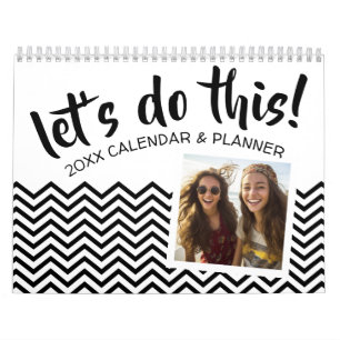 Los geht's - Planer mit Zielen und 2 Fotos Kalender