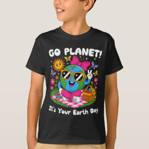 Los geht's Planet! Tag der Erde 2026 süße Lehrerin T-Shirt