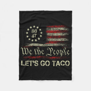 Los geht's Taco Lustige Parodie Meme 4 Fleecedecke