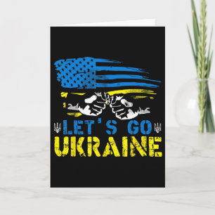 Los geht's Ukrainische Flagge Amerikanisch Ukraine Karte