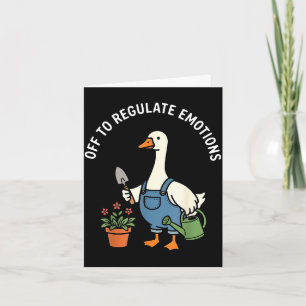 Los geht's, um die Emotionen lustige Gans Gärtnere Karte