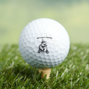 Los geht's, um ein Durcheinander Funny Groundhog S Golfball