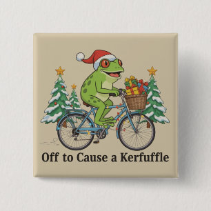 Los geht's, um einen Frosch-Weihnachts-Trubel zu v Button