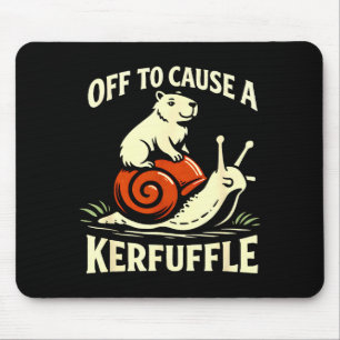 Los geht's, um einen lustigen Capybara-Schnecken-W Mousepad
