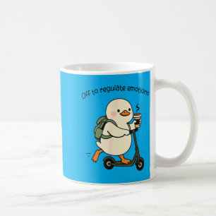Los geht's, um Emotionen lustiger Gänseberater zu Kaffeetasse