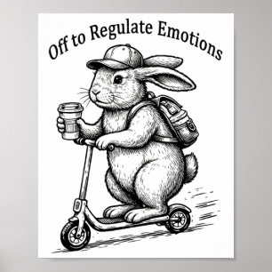 Los geht's, um Emotionen lustiger Hase Scoote zu r Poster