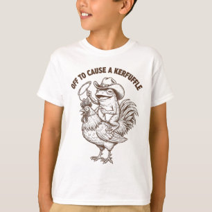 Los geht's, um lustigen Cowboy-Frosch-Reitens eine T-Shirt