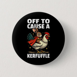 Los geht's, um lustiges Meme-Häschen-Ostergewusel Button