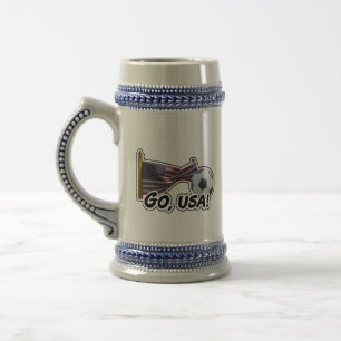 Los geht's, USA Fußballfan Bierglas
