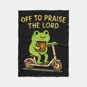 Los geht's zum Lob des Herrn Frosch Christlich Fleecedecke
