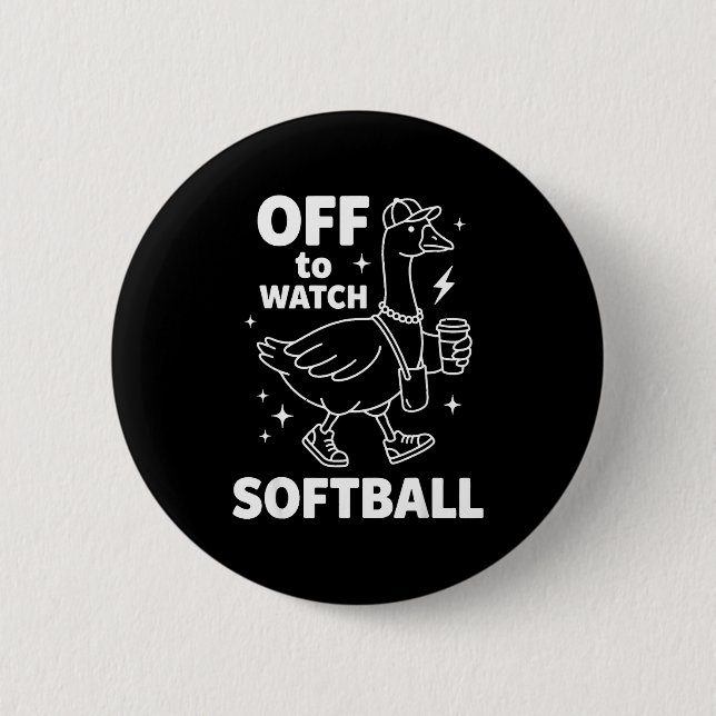 Los geht's zum Softball-Comedy-Softball-Gänse-Spie Button (Vorderseite)