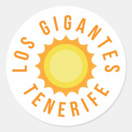 Los Gigantes Tenerife, Sun Runder Aufkleber