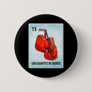 Los Guantes De Boxeo Mexikanische Boxhandkarten Button