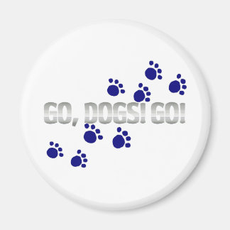 Los, Hunde! Los! mit blauen Pfoten. Magnet