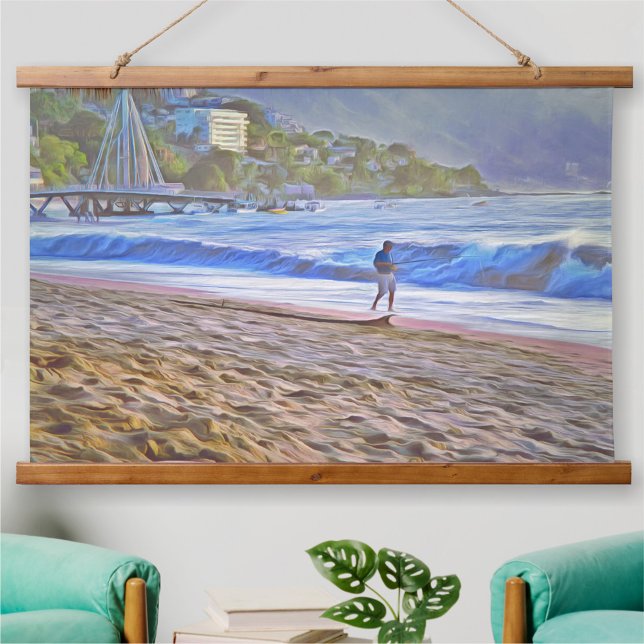 Los Muertos Beach 786 Wandteppich Mit Holzrahmen (Von Creator hochgeladen)