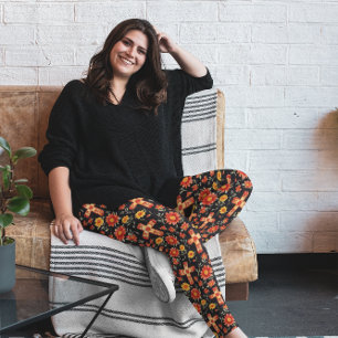 Los Muertos Floraler Tag der Toten Leggings