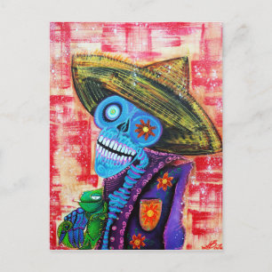Los Muertos Sugar Skull Postkarten