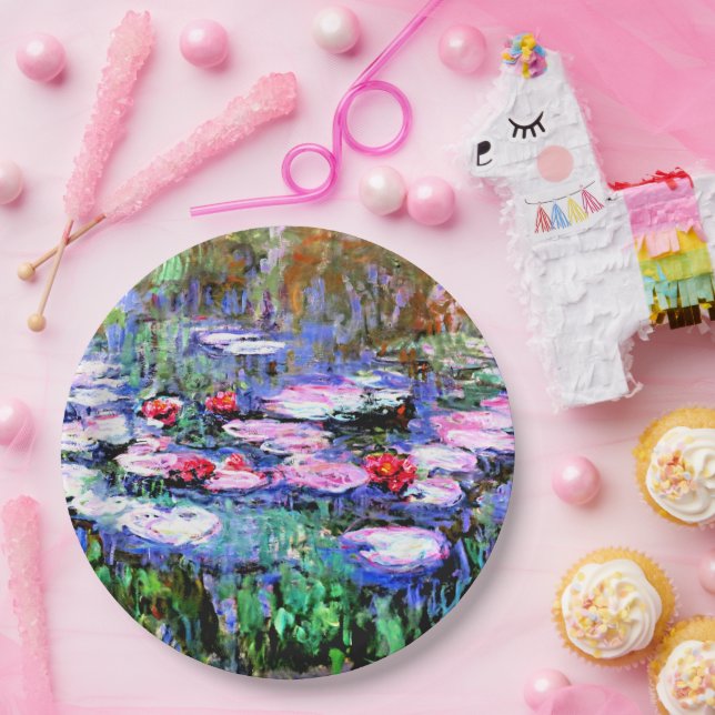 Los Nenufares von Monet Pappteller (Party)