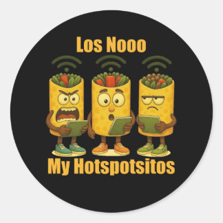 Los No My Hotspotsitos Italian Brainrot Burrito Runder Aufkleber