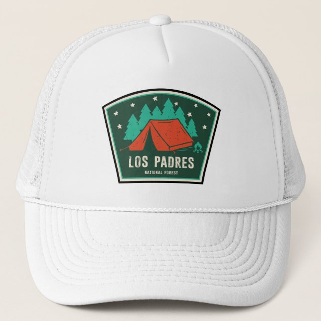 Los Padres National Forest California Camping Truckerkappe (Vorderseite)