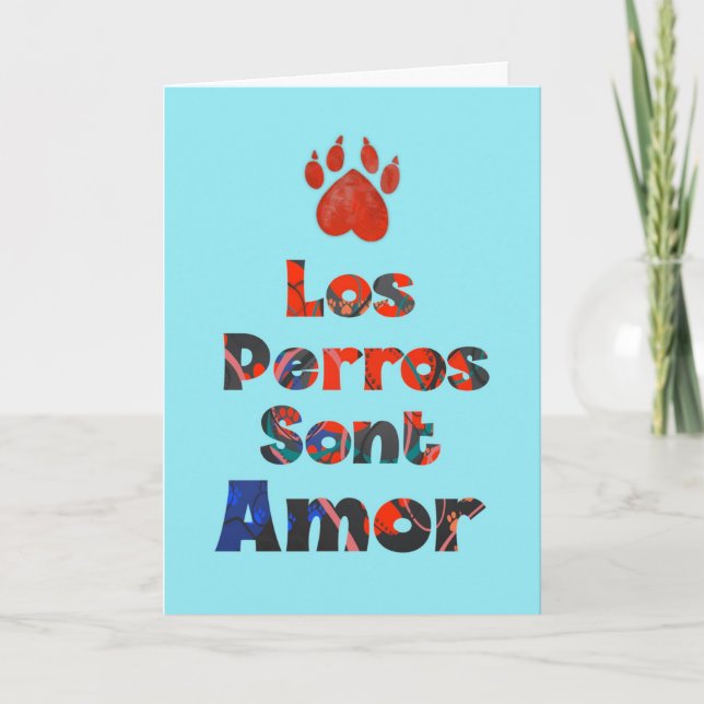Los Perros Son Amor - Tarjeta de condolencias Karte (Vorderseite)