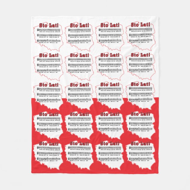 Los! Song Polnischer Karte Fleecedecke (Vorderseite)