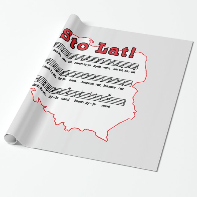 Los! Song Polnischer Karte Geschenkpapier (Ungerollt)