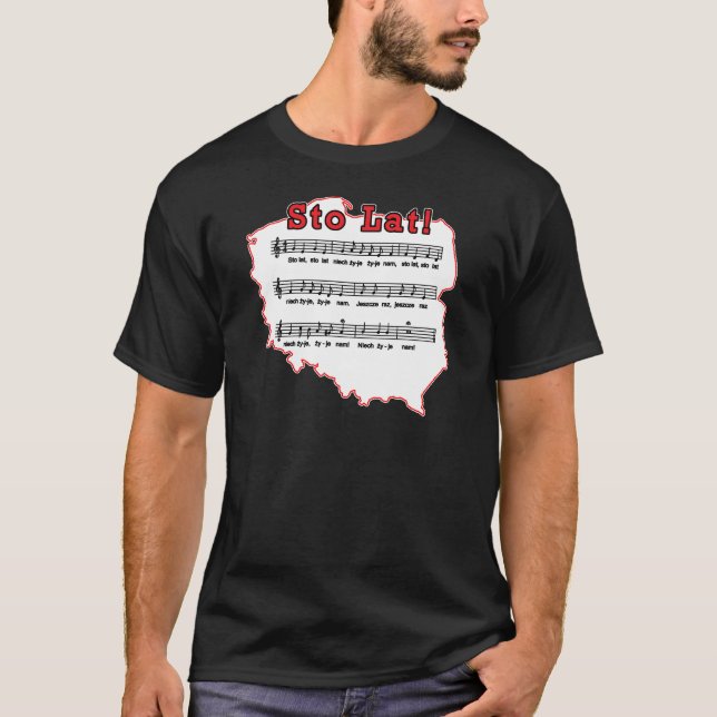 Los! Song Polnischer Karte T-Shirt (Vorderseite)