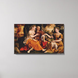 Los und seine Töchter, c.1565 Leinwanddruck