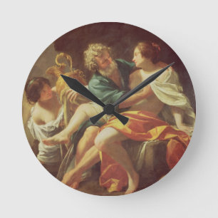 Los und seine Töchter, c.1630 (Öl auf Leinwand) Runde Wanduhr