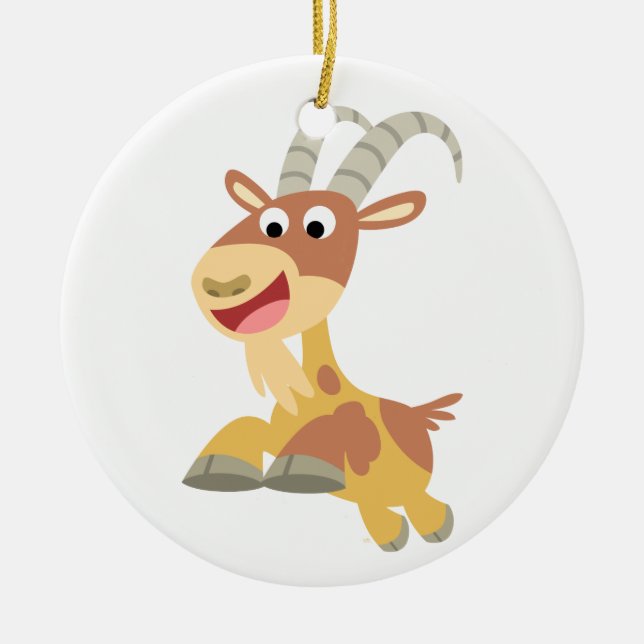 Los! (Ziege aus niedlichem Cartoon) Ornament (Vorne)