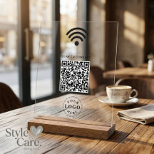 Löschen Sie das Acrylzeichen mit Scan, um WiFi-Inf