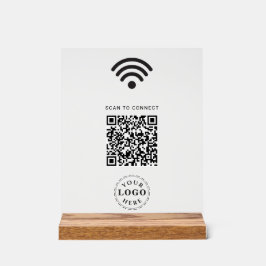 Löschen Sie das Acrylzeichen mit Scan, um WiFi-Inf Acrylschild