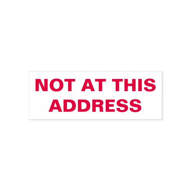 Löschen Sie die Meldung "Nicht an dieser Adresse". Permastempel (Design)