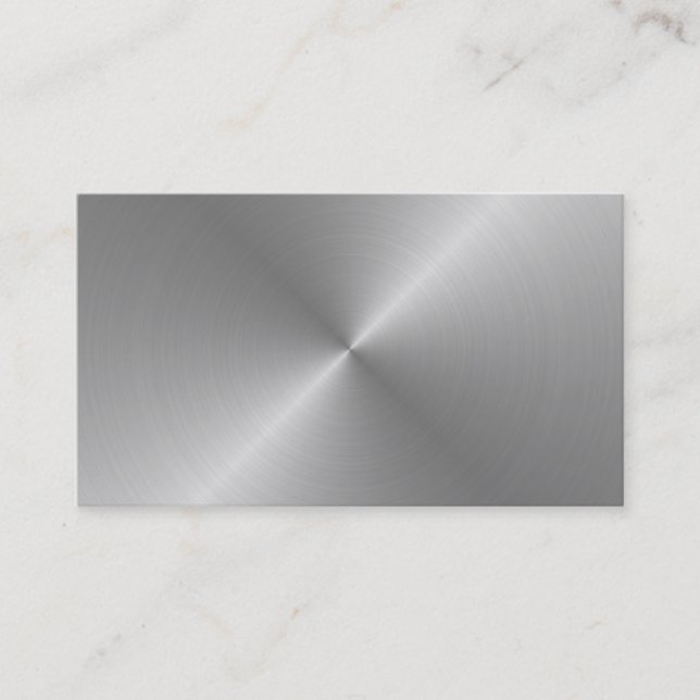 Löschen Sie gebürstete Metallentwurfs-Visitenkarte Visitenkarte (Vorderseite)