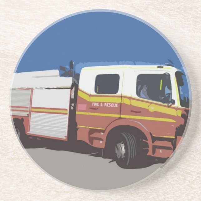 Löschfahrzeug Getränkeuntersetzer (Vorne)