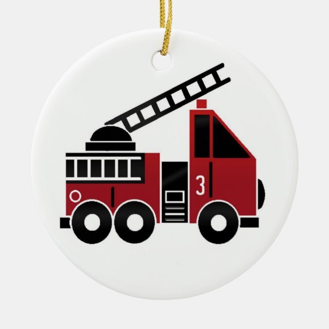 Löschfahrzeugverzierung Keramikornament (Vorne)