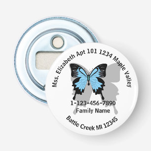 Lose Blue Backed Butterfly Family Zuhause-Adresse Flaschenöffner