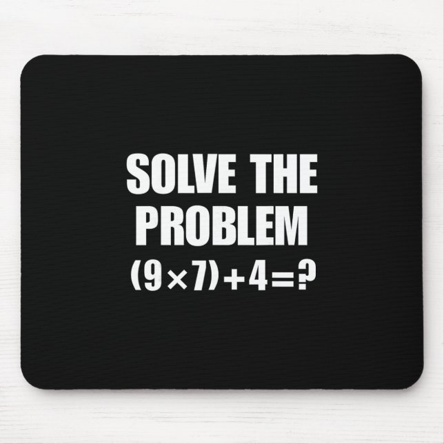 Löse das Problem 67 Meme Sechs Sieben Elementar Ma Mousepad (Vorne)
