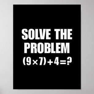 Löse das Problem 67 Meme Six Seven Elementary Mat Poster