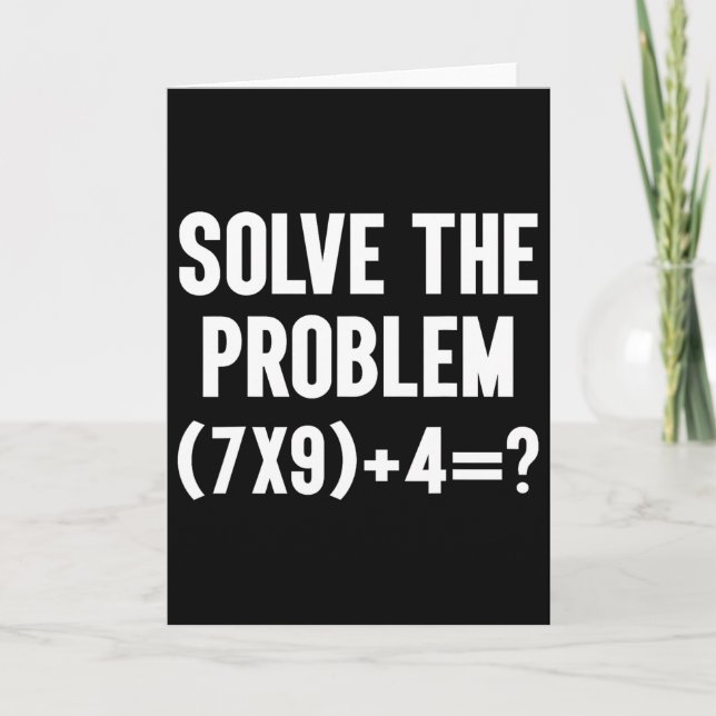 Löse das Problem 67 Sechs Sieben Lustiger Matheleh Karte (Vorderseite)
