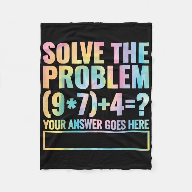 Löse das Problem 67 Sechs Sieben Mathelehrer Schul Fleecedecke (Vorderseite)