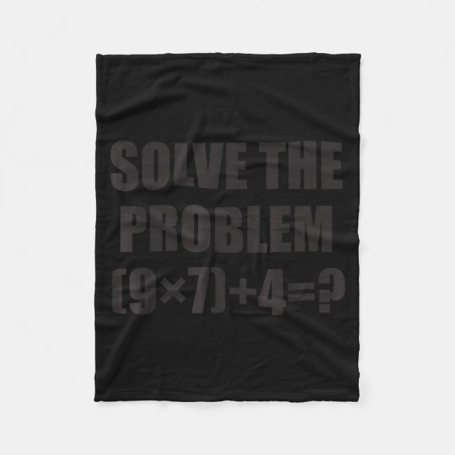 Löse das Problem Lustig 67 Meme Brainrot Mathe-Leh Fleecedecke (Vorderseite)