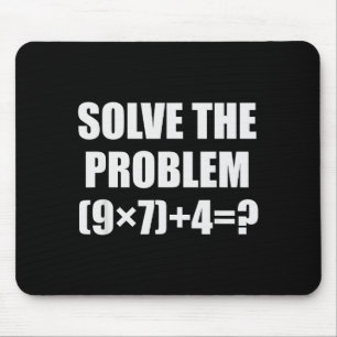 Löse das Problem Lustig 67 Meme Brainrot Mathe-Leh Mousepad